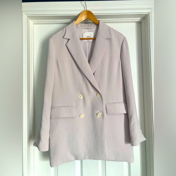 Aritzia Wilfred cherelle blazer, vin gris, size S - Picture 1 of 14